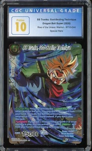 CGC Pristine 10 Trunks God Sealing Technique BT10-044 SPR Dragonball Super Card - Picture 1 of 3