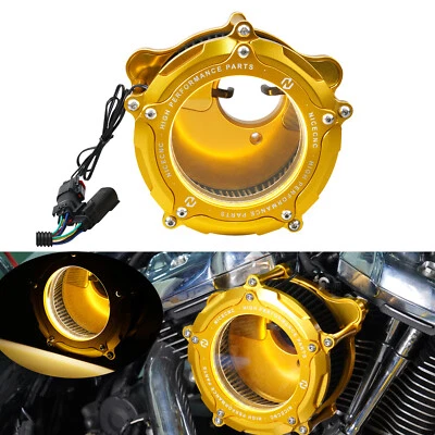 Limpiador de aire NICECNC con tira LED para Harley CVO CVO Road Glide CVO Tri Glide Foto 1 de 4