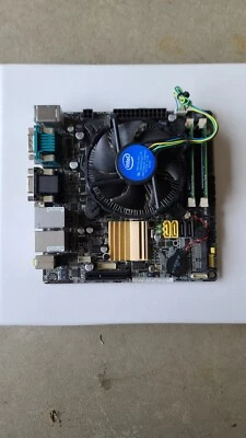 Placa madre AAEON EMB-H81A-A10 con I5-4570S, 4 GB de RAM, escudo de E/S Foto 1 de 3