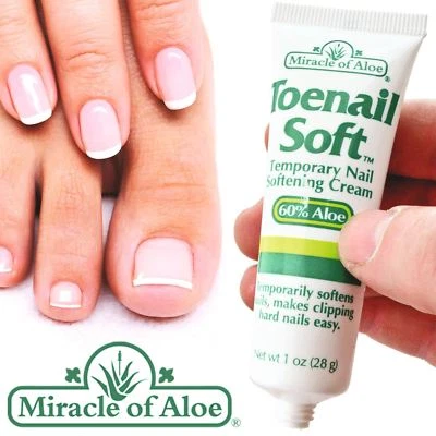 MIRACLE OF ALOE Toenail Soft Nail Softening Cream - 60% pure Aloe gel - Burwells