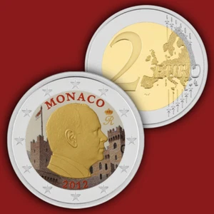 MONACO  2012  2 Euro Coloured  UNC Color  Coin - Picture 1 of 1