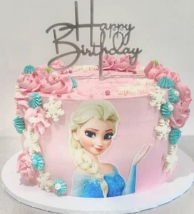 Elsa Frozen Cake Topper Edible Icing Image Decal Birthday Decoration #868 - Picture 1 of 1