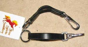 FSS Leder Flexi Flexible Elastische Einsatz Zügel Hilfe Weiche Hand SILBER SCHNAPPCLIPS - Bild 1 von 9
