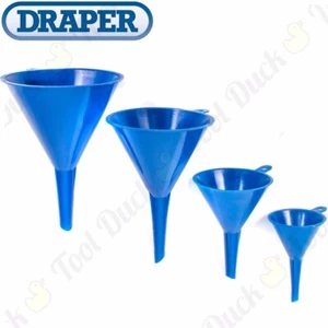 4Pc SMALL-LARGE Funnel Set 50-115mm Oil Fuel Petrol Diesel Can Van Fluid Service - Picture 1 of 2