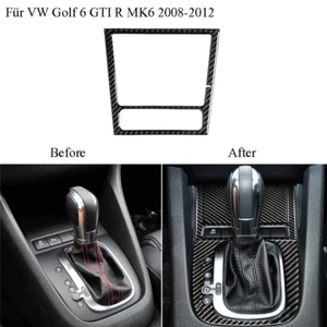 Car Carbon Fiber Ashtray Outer Frame Trim Cover For VW Golf 6 MK6 GTI 2008-2012 - Picture 1 of 9