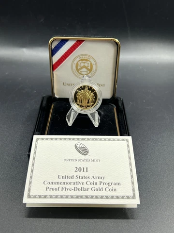 2011-W Commemorative Medal of Honor Gold $5 Proof in US Mint Box COA & Sleeve Cover