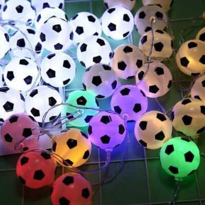 Lampada luce stringa 10 led calcio fata sospensione ragazzo batteria camera da letto decorazione