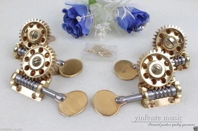 1set 3/4 4/4 Double Bass Parts Top grade Big wheel bass Peg Brass - Image 1 of 4