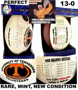TN VOLS 1998 National Champs Tostitos Fiesta Bowl 13-0 Record Official Football - Bild 1 von 12