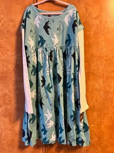 NWT Tea Collection Birds Layered Sleeve Dress, Girls sz 12 - Picture 1 of 4