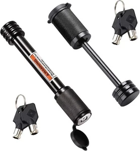AUTO Hitch Lock Set Dia 5/8 Inch Trailer Hitch Receiver Pin Lock Keyed Alike New - Picture 1 of 6