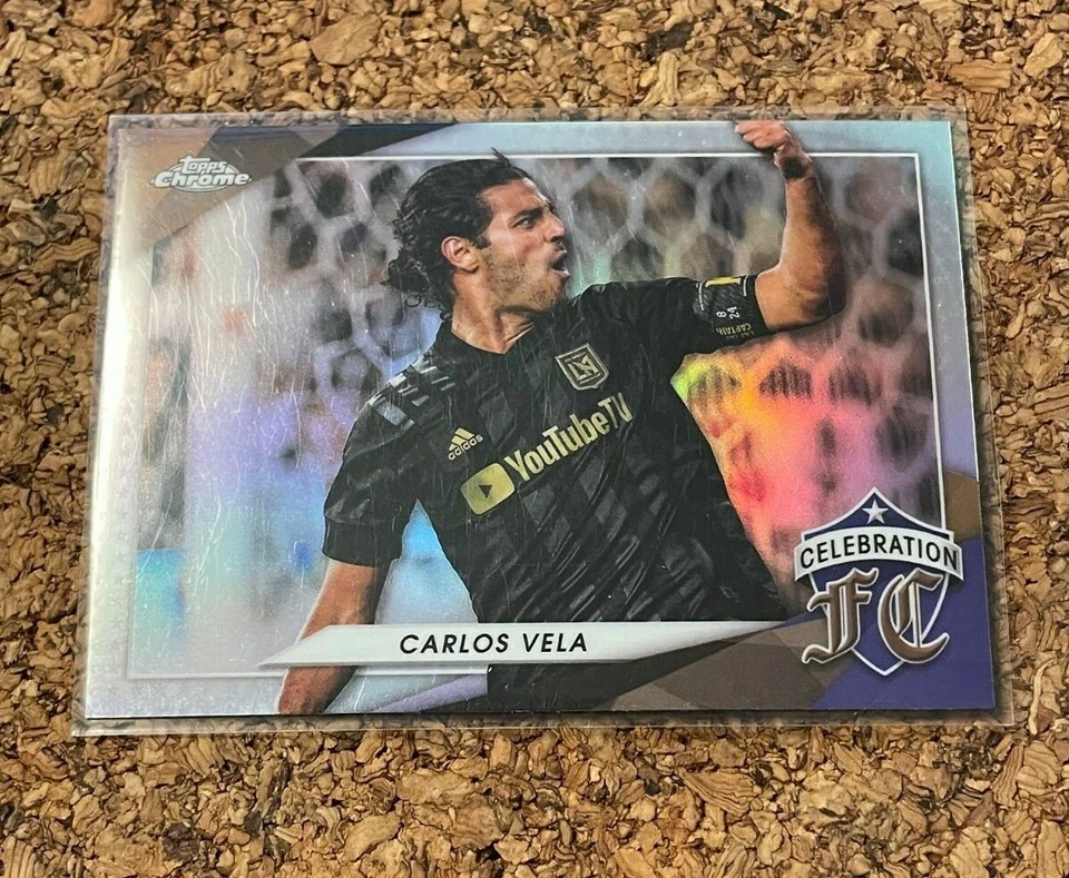 2021 Topps MLS Chrome Carlos Vela Celebration #CFC-1 Los Angeles FC - Image 1 of 1