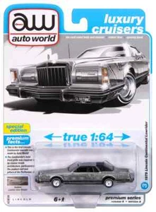 Auto World Silver 1979 Lincoln Continental Lowrider 1:64 Die-cast - Picture 1 of 2