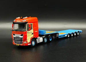 DAF XG 6x2 twin steer semi low loader 4 axle "van der Meijden" WSI truck models - Picture 1 of 12