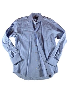 Suitsupply Dress Shirt Adult Medium Blue Tartan Long Sleeve Formal Mens - Picture 1 of 14