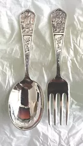 MARY HAD A LITTLE LAMB STERLING SILVER SET - Picture 1 of 2