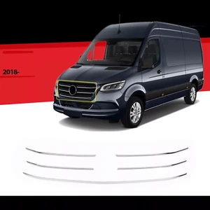 Kühlergrill Leiste Grillleisten für Mercedes Sprinter 907 910 2018-2025 Chrom - Bild 1 von 4