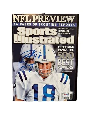 Peyton Manning Signed (September 3rd 2007) Sports Illustrated Magazine PSA/DNA - Image 1 of 2
