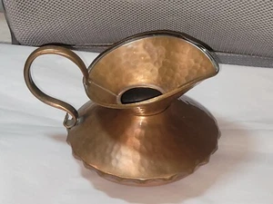Vintage Gregorian Hammered Copper Squat Pitcher  7.5x5.5in - Picture 1 of 7
