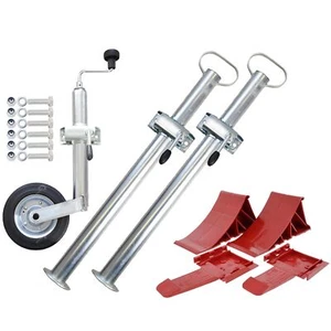 Anhänger Zubehör Set - Stützrad, Stützen, Klemmhalter, 2x Keile, Anbausatz Nr. 4 - Bild 1 von 1