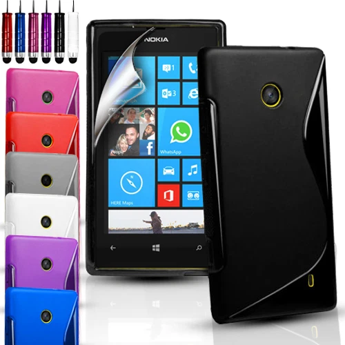 S-Line Gel Rubber Slim Case Cover For Many Mobile Phones & FREE Screen Protector - Image 1 of 1