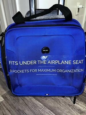 DELSEY Optimax Wheeled Under-Seater Carry-on Travel Mini Luggage Cobalt Blue - Image 1 of 3