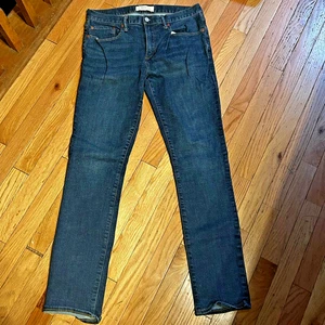 Pantalones de mezclilla Gap 1969 para hombre 32x32 azul lavado oscuro algodón elástico calce ajustado - Imagen 1 de 2