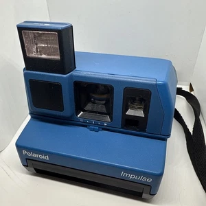 Vintage- Rare Jade Blue Polaroid Impulse Instant Film Camera With Strap - Picture 1 of 7