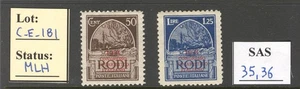 C_E_181. COLONIE EGEO. Stamps of 1930 "CONGRESSO EUCARISTICO ITALIANO" set. Mint - Picture 1 of 1