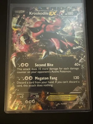 Pokémon Krookodile TCG EX XY XY25 Black Star Promo Holo Card Oversized Rare - Image 1 of 2