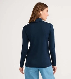 NEW Lands' End Women's Supima Cotton Turtleneck Black Size L Large 519871 - Picture 1 of 2