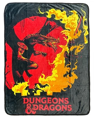 Manta Dungeons & Dragons D&D Castillo Rojo Inferno Dragon Throw 45" X 60" Foto 1 de 4