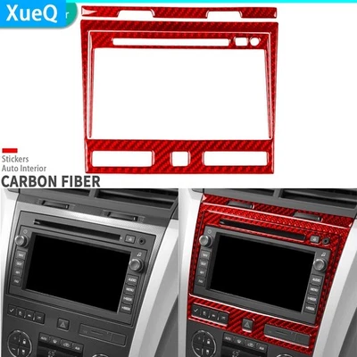 Cubierta de panel GPS de navegación de fibra de carbono roja 3 piezas para Chevrolet Traverse 2009-2012 Foto 1 de 4