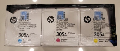 Genuíno HP 305A Tri-Pack CF370AM CE411A CE412A CE413A Novo em Embalagem Selada - Imagem 1 de 4