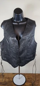  Rockin Leather Women's Biker Vest ' Size XXL - Picture 1 of 12