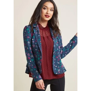 Modcloth Women's Stargazing Splendor Blazer in Dots Size Large  - Picture 1 of 8