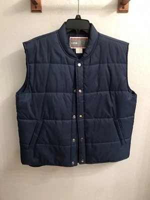 NWOT~Sear's Outer Workwear Vest~Navy Blue~Men's Sz Lg - Image 1 of 4