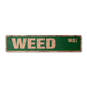 WEED Vintage Street Sign Metal Plastic - Picture 1 of 4