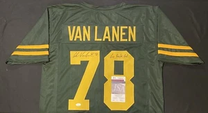 Cole Van Lanen Green Bay Packers Signed Auto Pro Style Green Jersey ~ JSA - Picture 1 of 5