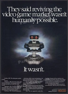 NINTENDO R.O.B. / Robot - Original 1987 early Trade AD / poster / NES game promo - Picture 1 of 1