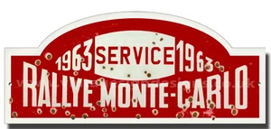 RALLYE MONTE-CARLO METAL SIGN,FAMOUS RALLIES,VINTAGE RALLY NUMBER PLATES 1963 - Picture 1 of 1