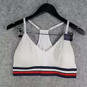 Tommy Hilfiger Bralette Womens White Extra Large Rib Modal Racerback NEW 8831 - Picture 1 of 12
