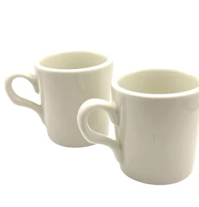 Tuxton Demitasse Cup Mini Mug #14 Espresso Style 2 Piece Coffee Off White 2" - Picture 1 of 6
