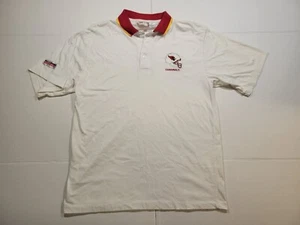 Vintage Arizona Cardinals Single Stitch White Polo Mens Size M Embroidered Logo - Picture 1 of 7