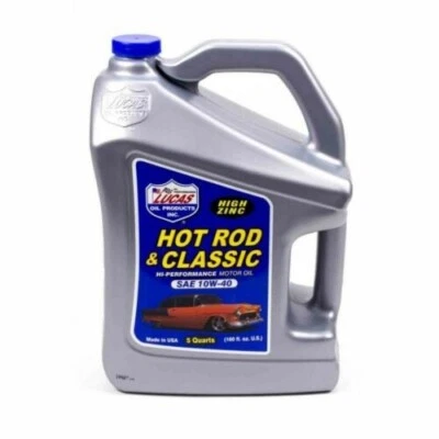 Lucas 10683 Hot Rod & Classic Car HP High-Zinc Motor Oil SAE 10W-40 - 5 Quarts - Image 1 of 3