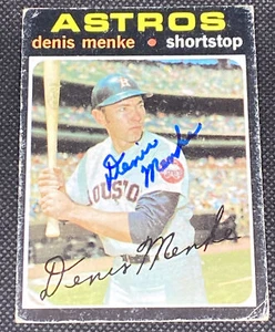 Denis Menke Astros Signed Auto Autographed 1971 Topps Card #130 ~ COA - Picture 1 of 6