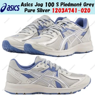 Asics Jog 100 S Piemonte Grigio Argento Puro 1203A741-020 Taglia Uomo - Immagine 1 di 4