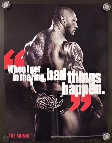 WWE Magazine 2010 Poster Dave Bautista & Chris Jericho 21"x16” 052923WT Cover