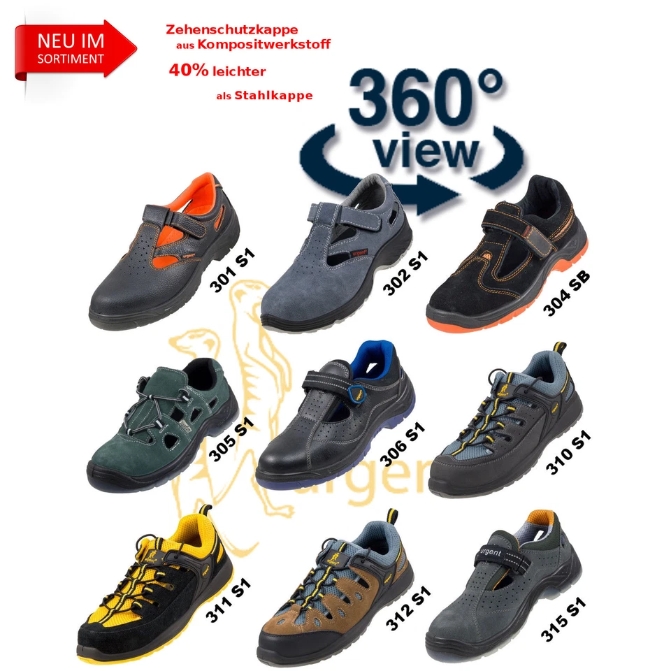 Arbeitsschuhe Sicherheitsschuhe Sandale Stahlkappe Schuhe & Stiefel URGENT