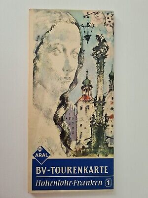 ARAL, BV - Tourenkarte, HOHENLOHE FRANKEN, Landkarte, Urlaub; 60iger Jahre • 4.95€
